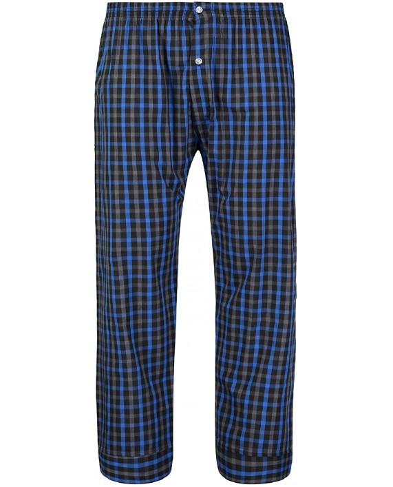 Baileys Men's Pajamas Set Long Sleeve Button Down Pajama Plaid Woven Pajama at Men’s Clothing store