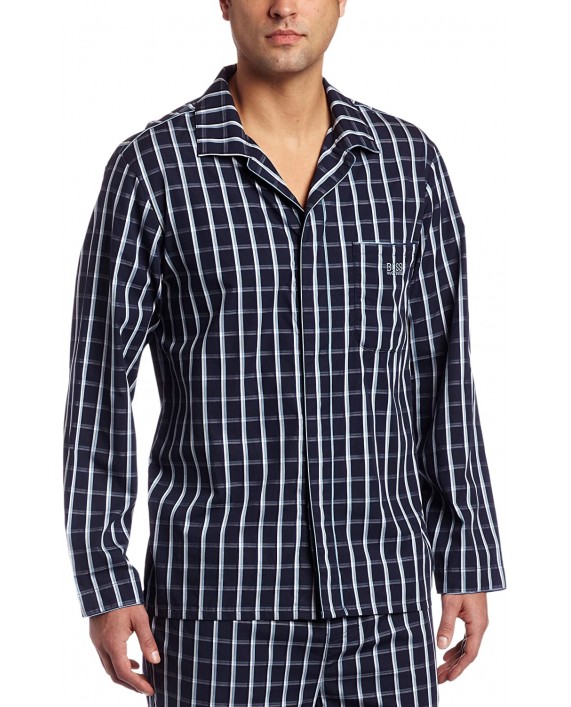 BOSS HUGO BOSS Men's Check Woven Long Sleeve Pajama Set at Men’s Clothing store