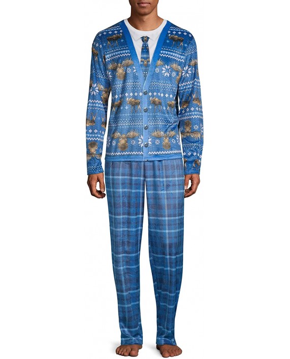 Briefly Stated Just Moosing Around Men's 2 Piece Pajamas Set at Men’s Clothing store