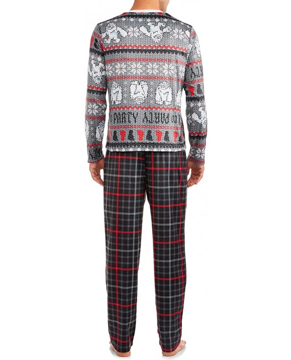Briefly Stated Yeti to Party Men's 2 Piece Pajamas Set at Men’s Clothing store