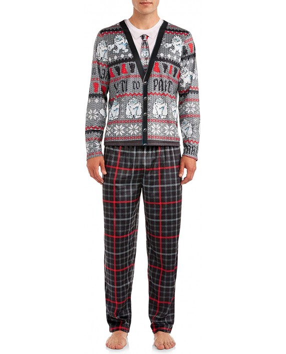 Briefly Stated Yeti to Party Men's 2 Piece Pajamas Set at Men’s Clothing store