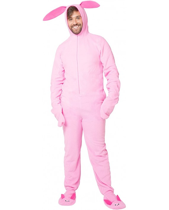 Christmas Story Men's Deranged Bunny Pajamas Pink S M at Men’s Clothing store