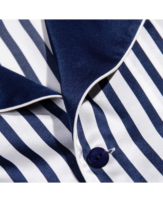 COLD POSH Men's Silk Pajamas Long Sleeve 2PC Soft Luxury at Men’s Clothing store