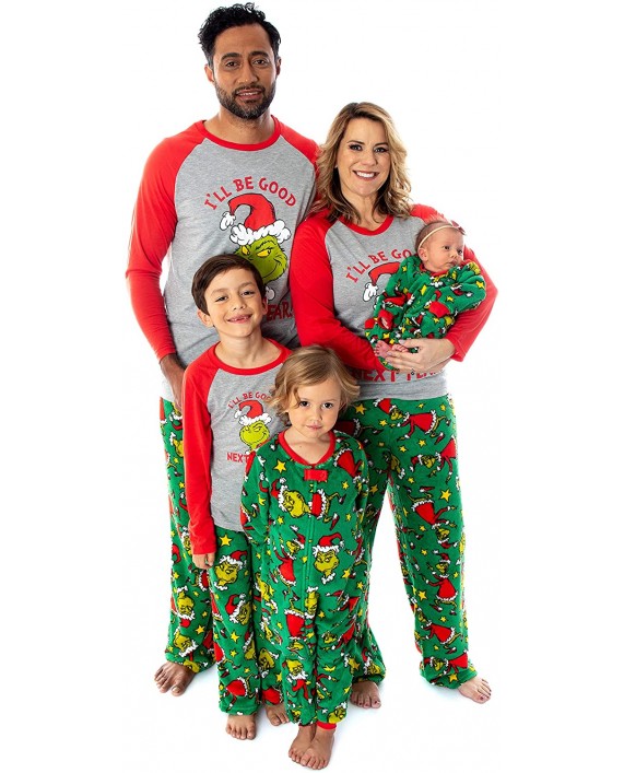 Dr. Seuss The Grinch Who Stole Christmas Matching Family Pajama Sets for Men Women Kids Toddlers at Men’s Clothing store