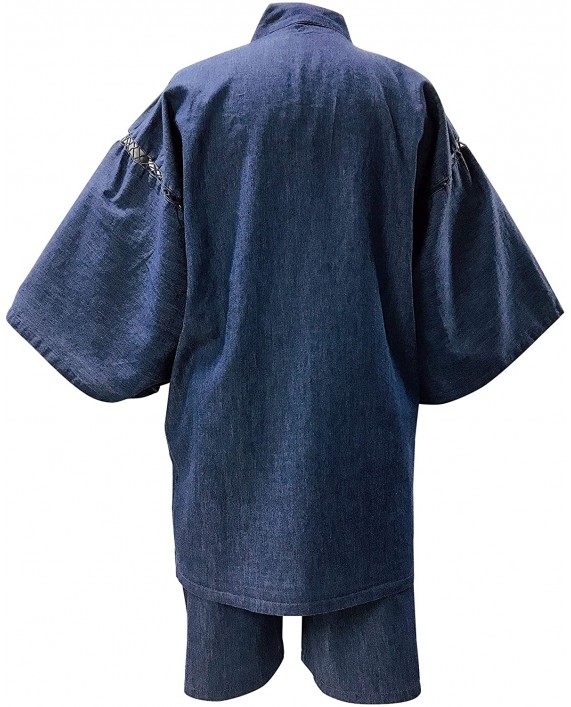 Edoten Men's Japan Kimono Jimbei SIJIRAORI 100% Cotton. at Men’s Clothing store