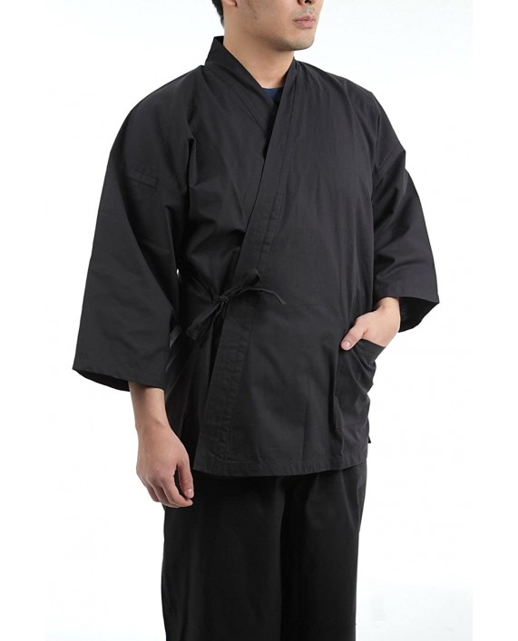 Edoten Men's Japan Kimono Ninjya Cotton100% Samue at Men’s Clothing store