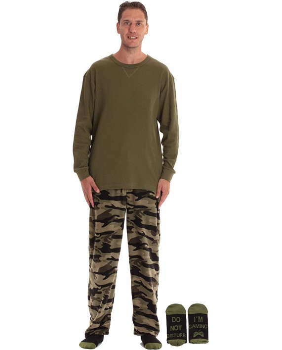 #followme Men’s Pajama Pants Set with Matching Novelty Socks with Sayings at Men’s Clothing store