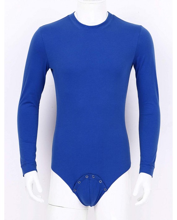 Freebily Men's Solid Color Shirt Top Jumpsuit Fitness Bodysuit Romper Pajamas Sleepwear at Men’s Clothing store