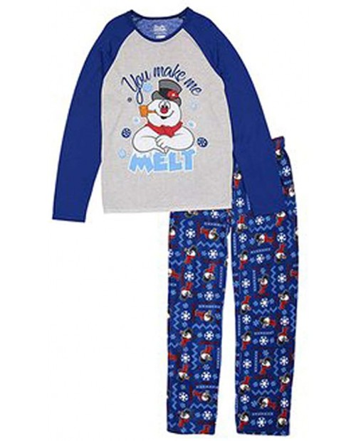 Frosty the Snowman Men's Adult Christmas Holiday Family Pajama Set Medium Frosty Blue at  Men’s Clothing store