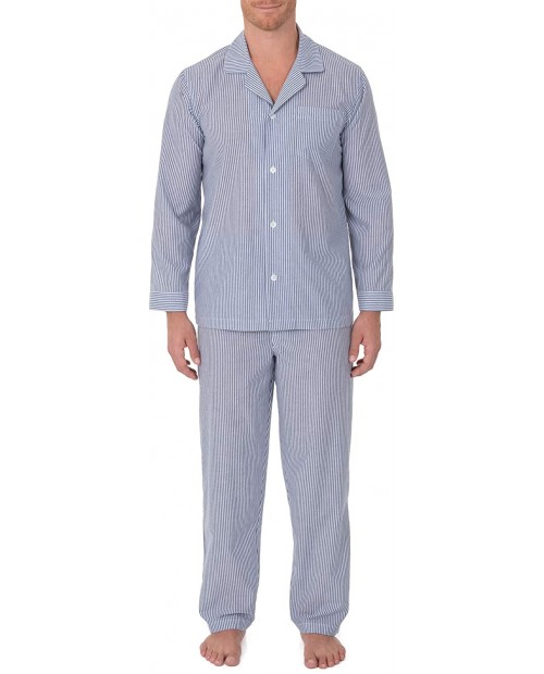 Geoffrey Beene Men's Broadcloth Long Sleeve Pajama Set at  Men’s Clothing store