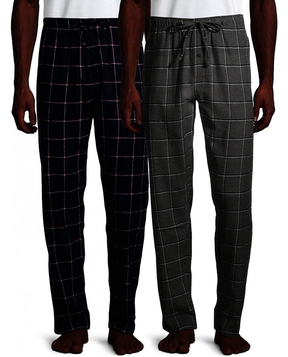 Hanes - Mens Flannel Pack of 2 Sleep Lounge Pajama Pant at Men’s Clothing store