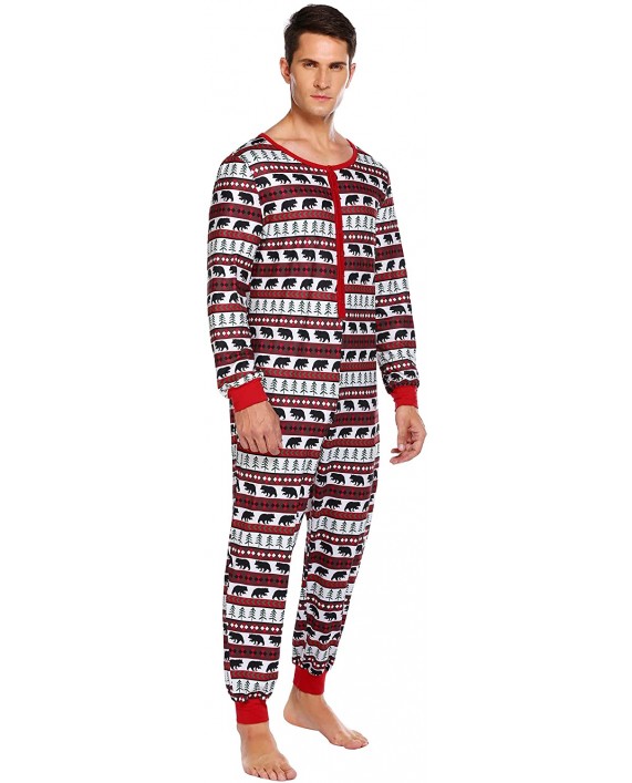 Hotouch Family Matching Pajamas Set Warm Onesie Sleepwear Christmas Union Jumpsuit at Women’s Clothing store