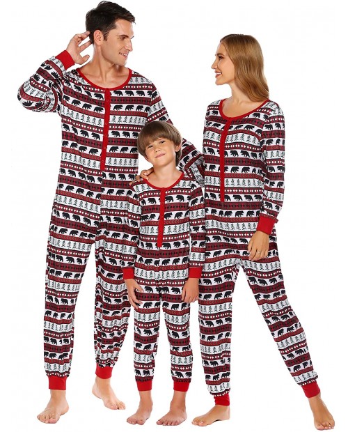 Hotouch Family Matching Pajamas Set Warm Onesie Sleepwear Christmas Union Jumpsuit at  Women’s Clothing store