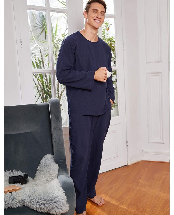 JINIDU Men 2 Pieces Casual Hippie Cotton Linen Yoga Shirt and Pant Pajamas Set at Men’s Clothing store