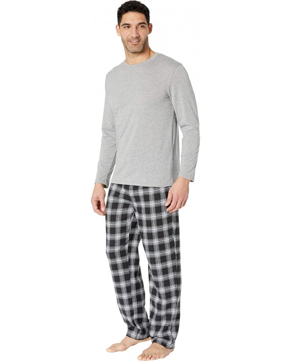Jockey Men's Flannel Sleep Pant and Jersey Top Pajama Set at Men’s Clothing store