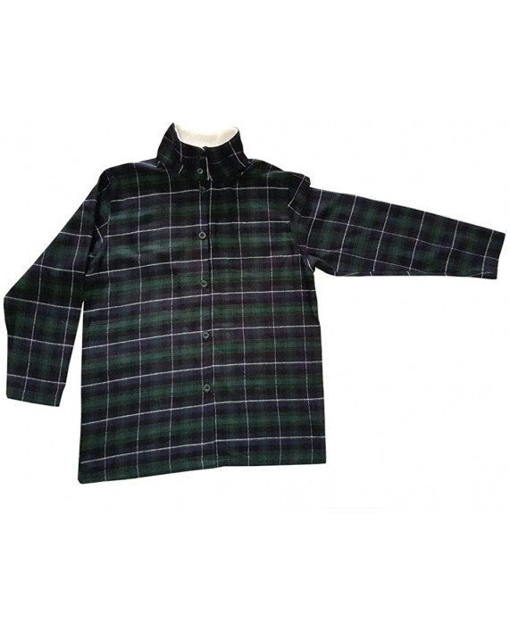 JOHN DUA Pajama Set 100% Cotton Flannel Winter Night Wear with Fur Green at Men’s Clothing store