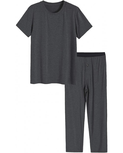 Latuza Men's Bamboo Viscose Pajamas Set Shirt and Pants with Pockets at  Men’s Clothing store