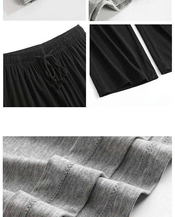 Lerbe Men's Long Sleeve Sleep Top and Bottom Pajama Set Sleepwear at Men’s Clothing store