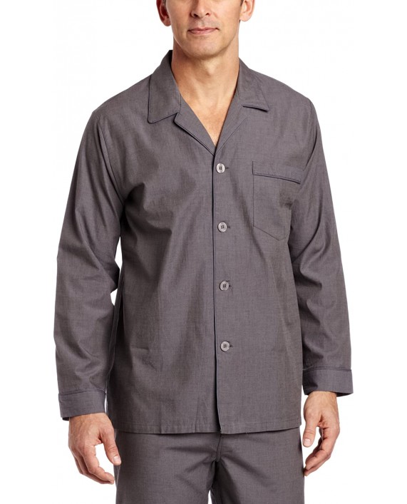 Majestic International Men's Cotton Basics ls Pajama at Men’s Clothing store Pajama Sets