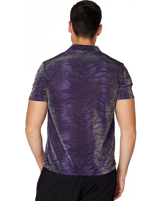 Mens' Animal Print Sparkle Button Up Sleep Shirt at Men’s Clothing store