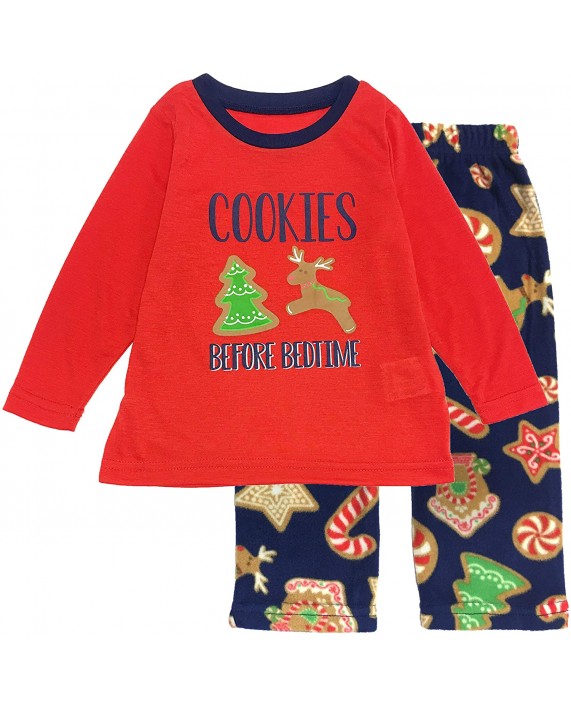 MJC International Family Matching Christmas Cookie Cutter Fleece Pajama Sets - Sizes for All Ages Large at Men’s Clothing store