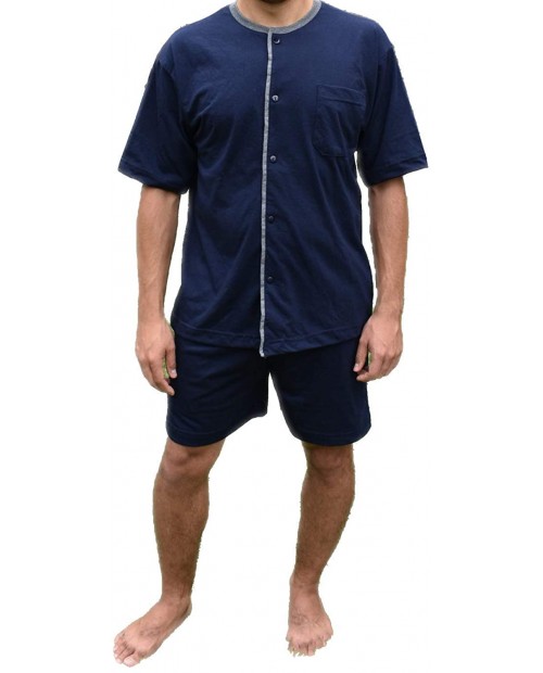 Nite Nite 102 Men pj set two piece short sleeve button down collar shorts at Men’s Clothing store