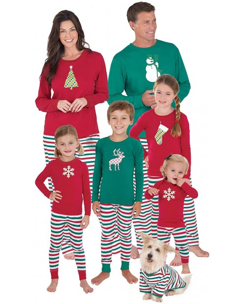PajamaGram Matching Family Christmas Pajamas Red Green
