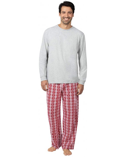 PajamaGram Men Christmas Pajamas Comfy - Holiday Pajamas for Men Peppermint MD at  Men’s Clothing store