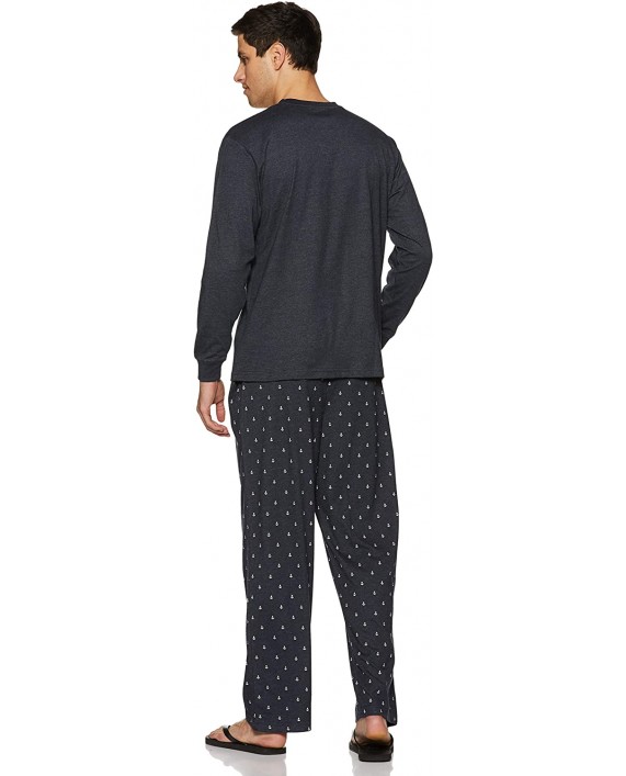The Slumber Project Men's Cuffed Long Sleeve Tee and Anchor Pant Pajama Set