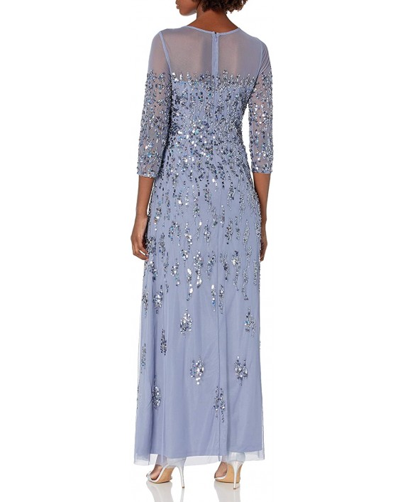 Adrianna Papell Women's Beaded Crew Neck Gown
