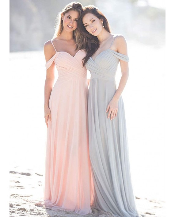 Miao Duo Women's Long Off Shoulder Chiffon Wedding Bridesmaid Dresses MD1201