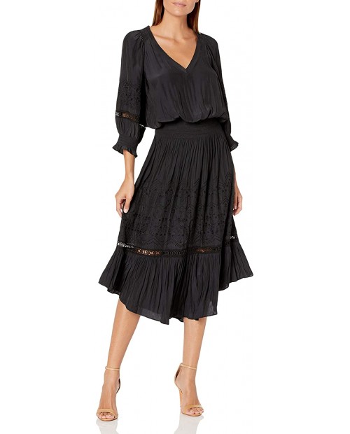 Ramy Brook Women's Tanya Long Sleeve Embroidered Dress at Women’s Clothing store