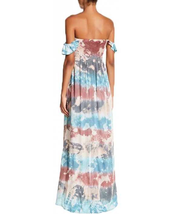 Tiare Hawaii - Hollie Off-The-Shoulder Maxi Dress | Flowy Floral Vintage | Spring & Summer Collection | Strapless Cocktail Prom Maxi with 100% Rayon. at Women’s Clothing store