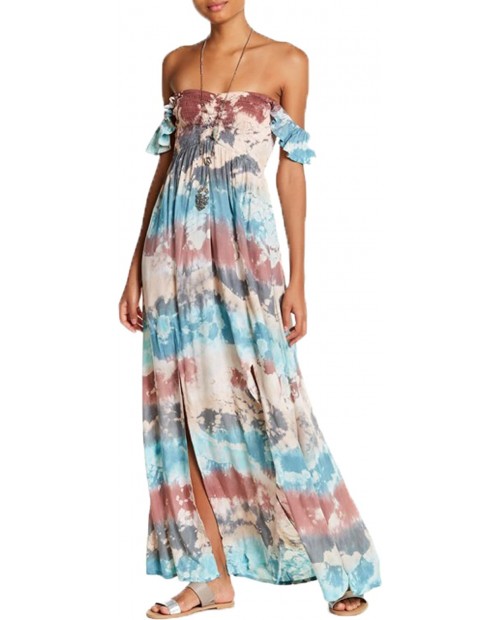 Tiare Hawaii - Hollie Off-The-Shoulder Maxi Dress | Flowy Floral Vintage | Spring & Summer Collection | Strapless Cocktail Prom Maxi with 100% Rayon. at  Women’s Clothing store