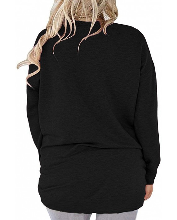 AURISSY Plus-Size Sweatshirts for Women Long Sleeve Tops Shirts with Pockets at Women’s Clothing store