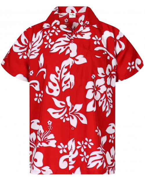 King Kameha Hawaiian Shirt for Men Funky Casual Button Down Very Loud Shortsleeve Unisex Hibiscus at  Women’s Clothing store