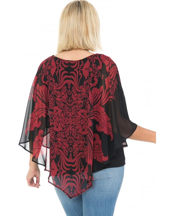 LEEBE Women's Square Poncho Blouse Small-5X at Women’s Clothing store