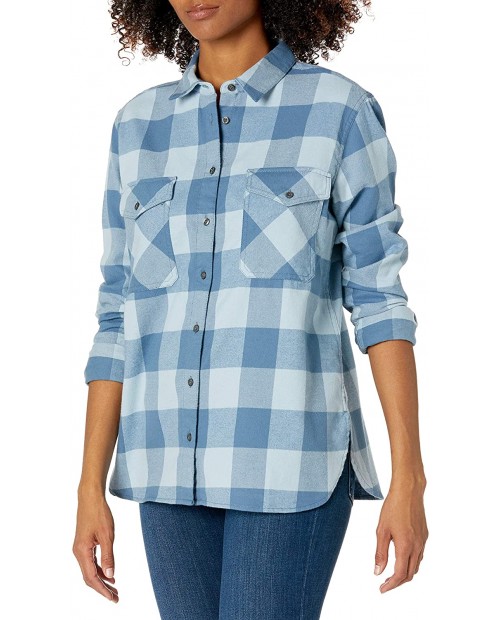 Pendleton Women's Elbow Patch Cotton Flannel Shirt at  Women’s Clothing store