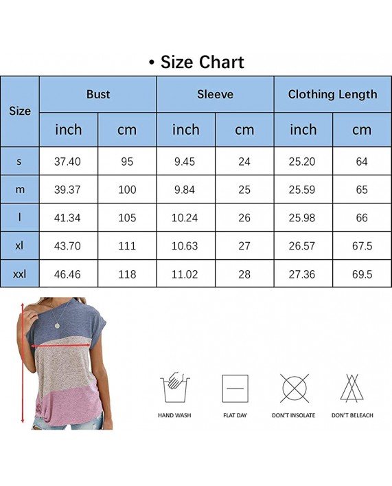 Twotwowin Women's Summer Tunic Tops Color Block Side Twist Knotted Short Sleeve Shirts Casual Blouse