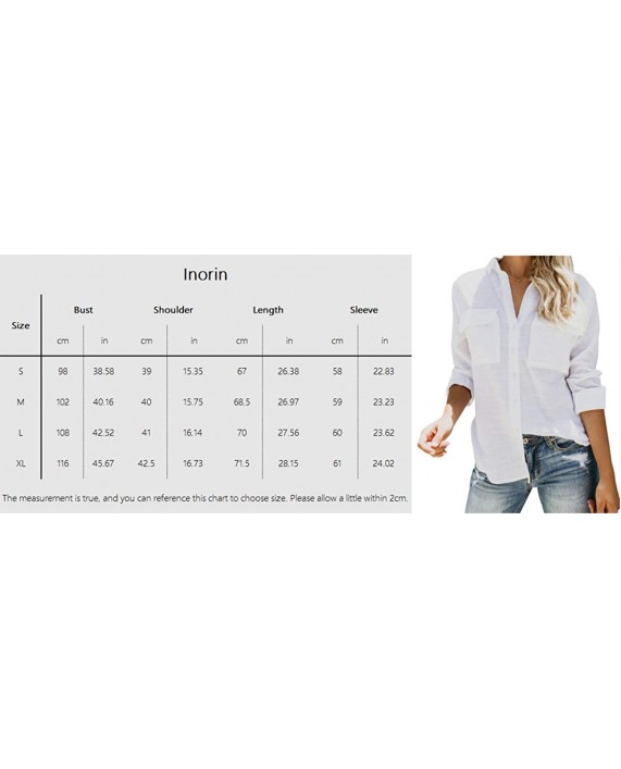 Womens Button Down Work Shirts Fall Long Sleeve Slub Cotton Casual Collared Business Blouse Tops at Women’s Clothing store
