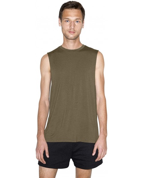 American Apparel Men's Mix Modal Sleeveless Muscle Tank at  Men’s Clothing store