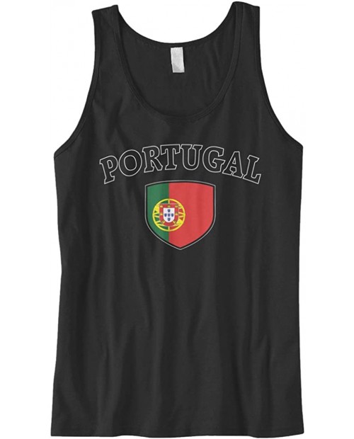Cybertela Men's Portugal Flag Crest Shield Tank Top at Men’s Clothing store
