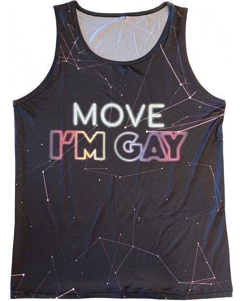 Move I'm Gay Tank Top with Dry-Fit Stretchy Material at Men’s Clothing store