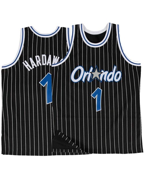 Saeniao Men's Hardaway Shirts Jerseys 1 Basketball Adult Sports Athletics Retro Anfernee Black at Men’s Clothing store