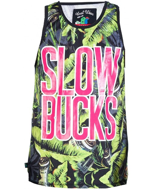 Slowbucks Men's C-Note Palm Tank Top at  Men’s Clothing store
