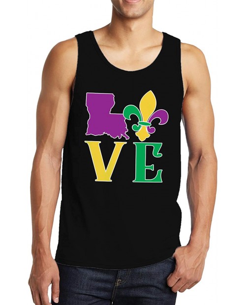 SpiritForged Apparel Love Louisiana Men's Tank Top at Men’s Clothing store