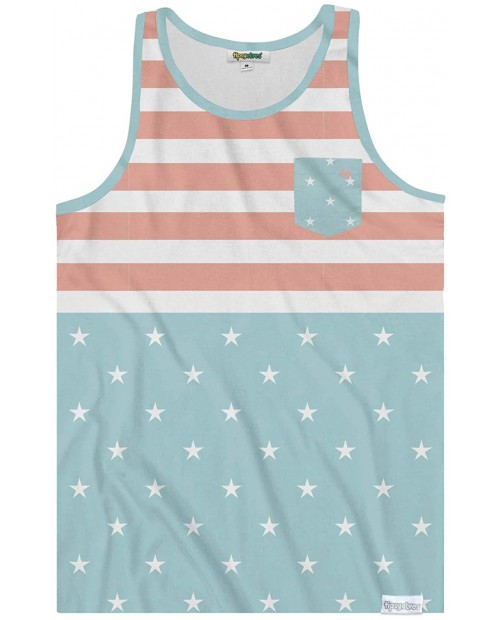 Tipsy Elves Summer and 4th of July Graphic Faded Flag Tank Top Size X-Large at  Men’s Clothing store