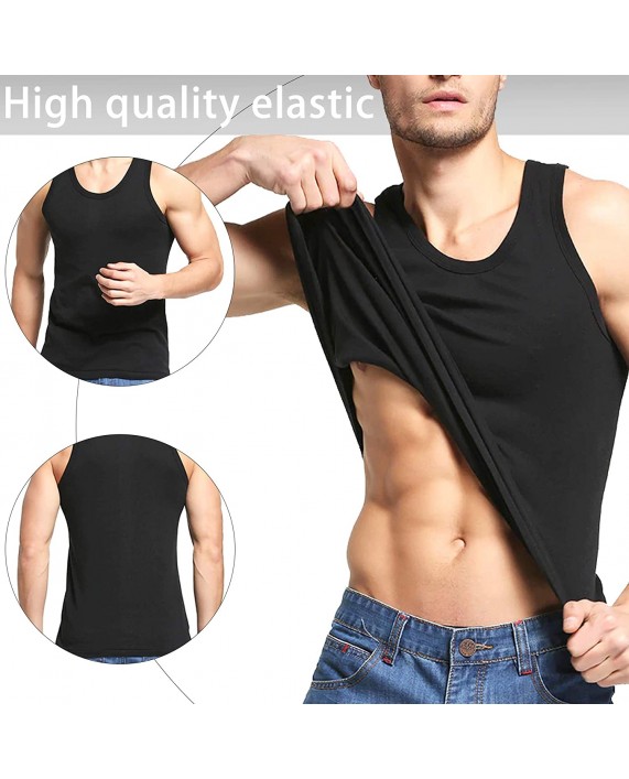 Zariocy Mens Compression Shirt Slimming Body Shaper Slim Tank Top Vest at Men’s Clothing store