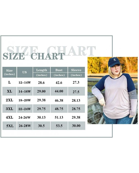 CARCOS Plus Size Tops for Women Twist Knotted Shirts Raglan Tunic Blouses L-5XL at Women’s Clothing store