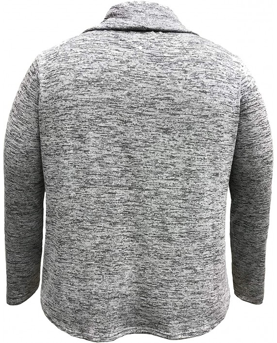 LEEBE Women's Plus Size Cowl Neck Lounge Top 1X-3X 1X 14-16 Heather Grey at Women’s Clothing store
